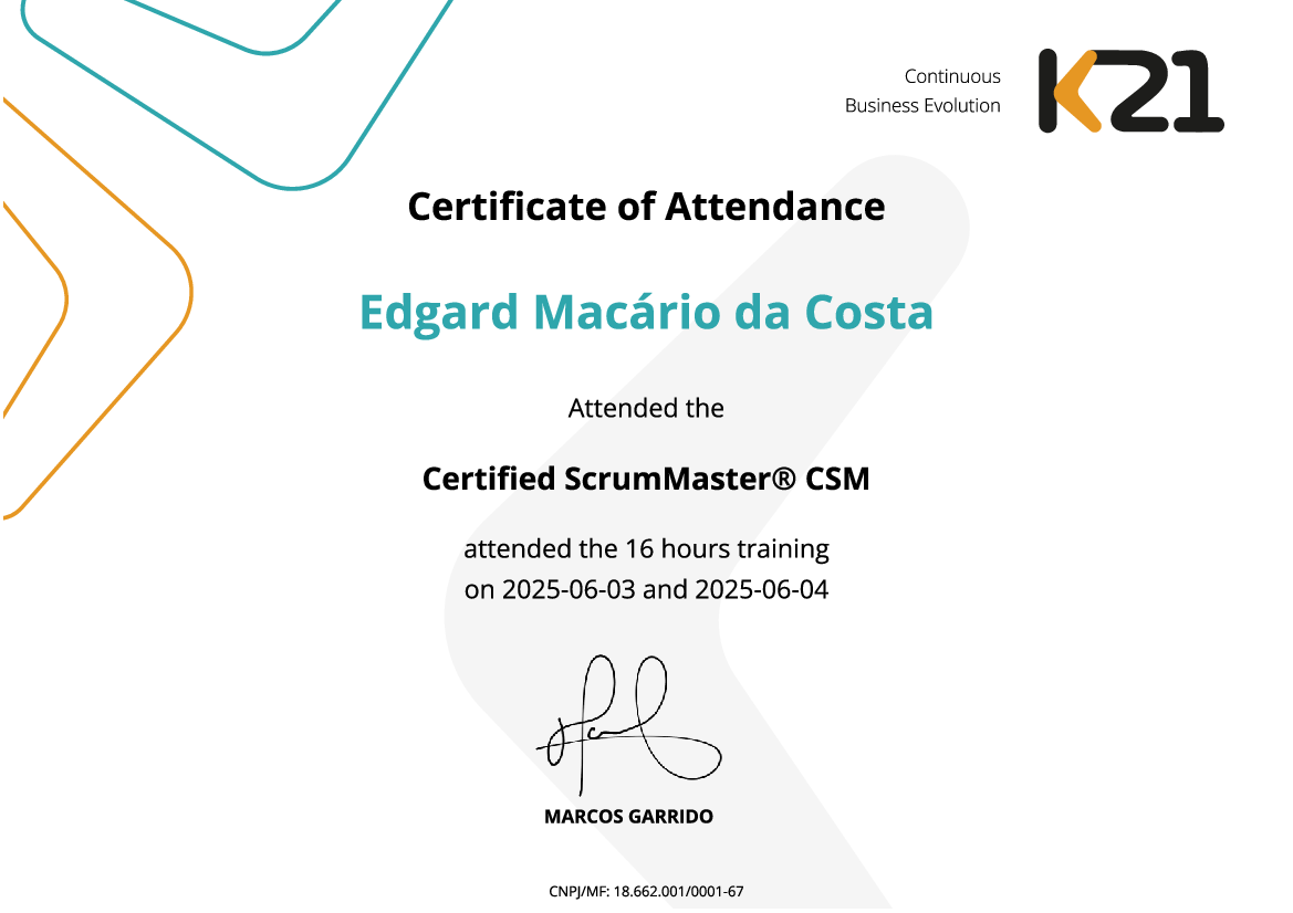Certificado K21